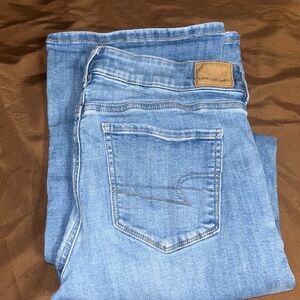 American Eagle Outfitters Women's Light Blue Skinny Jeans